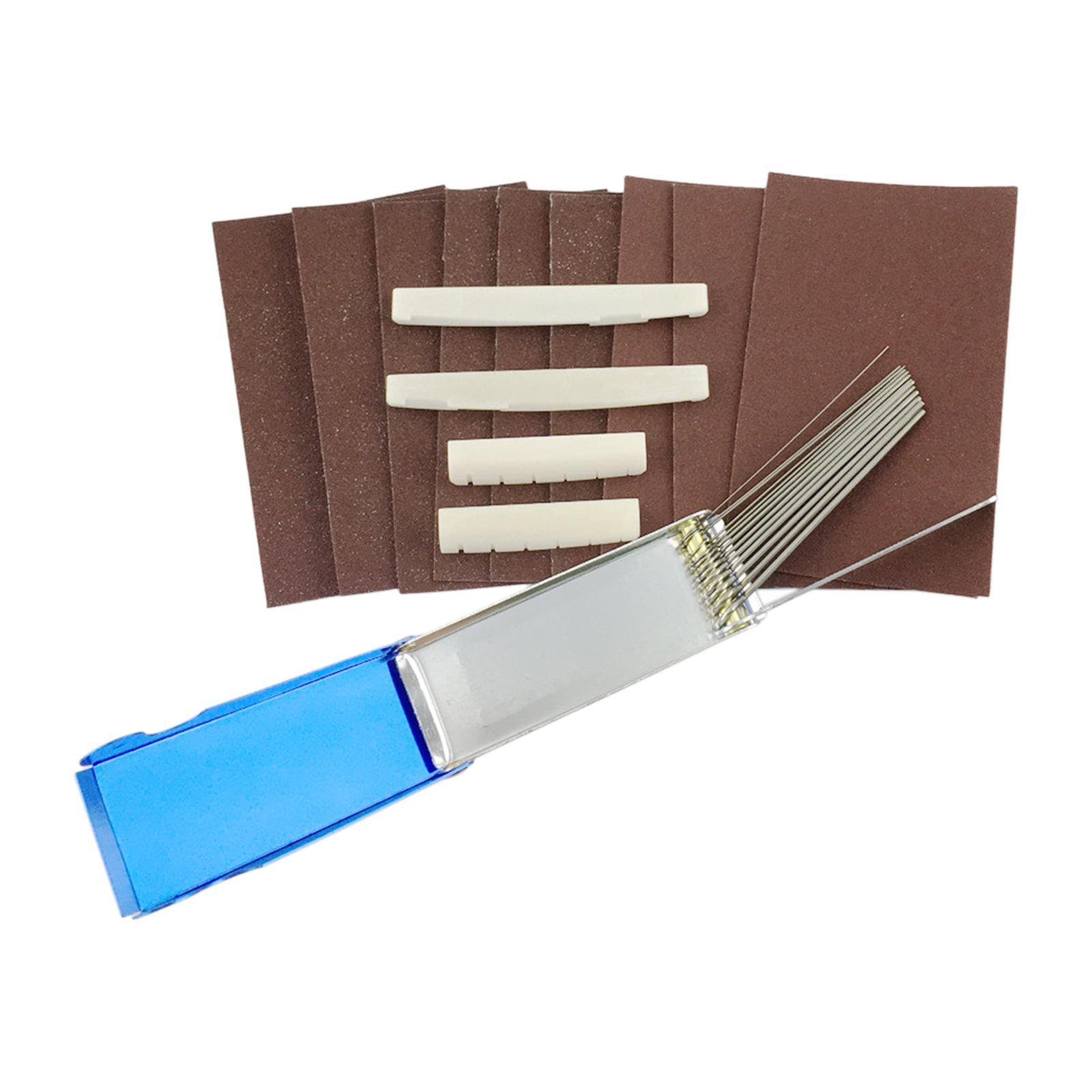 Guitar Bridge Saddle Nut File Set Guitar Bridge Nut Saddle for Maintenance