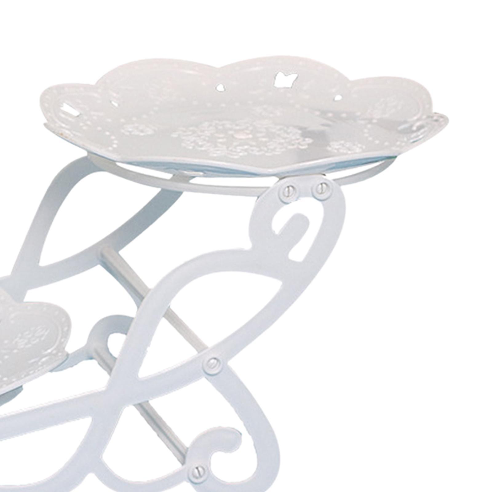 2 Tiers Cake Stand Snack Display Tray Dessert Tray for Dessert Afternoon Tea