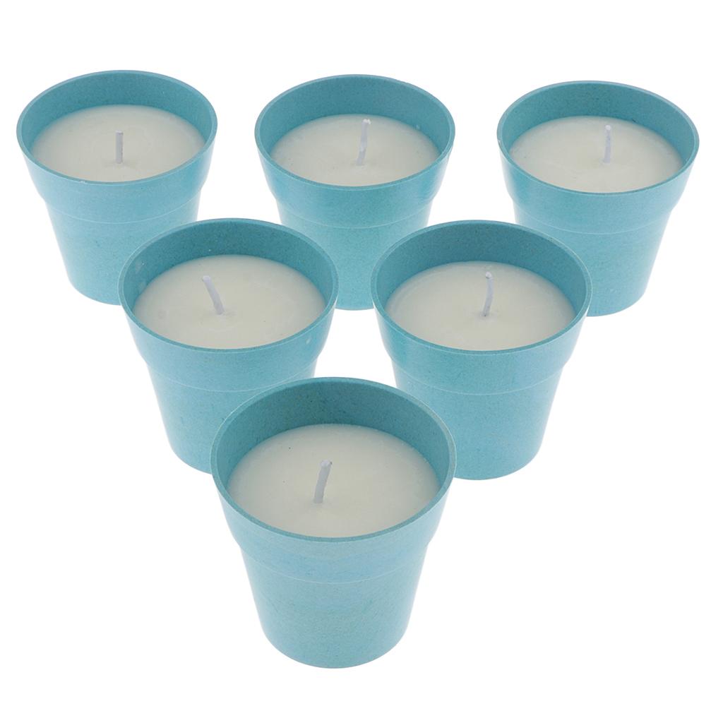 6x Scented Candles Natural Soy Wax Portable Travel Home Candle With Plastic Box