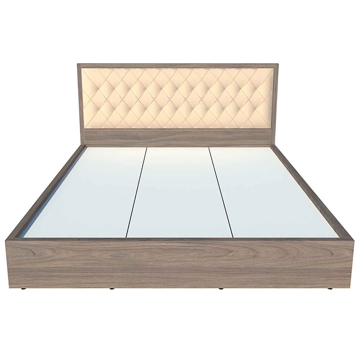 Giường ngủ cao cấp Tundo màu xám 160cm x 200cm