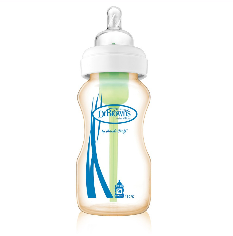 Bình sữa Dr.Brown's "Options" cổ rộng, 270ml, chất liệu nhựa PESU