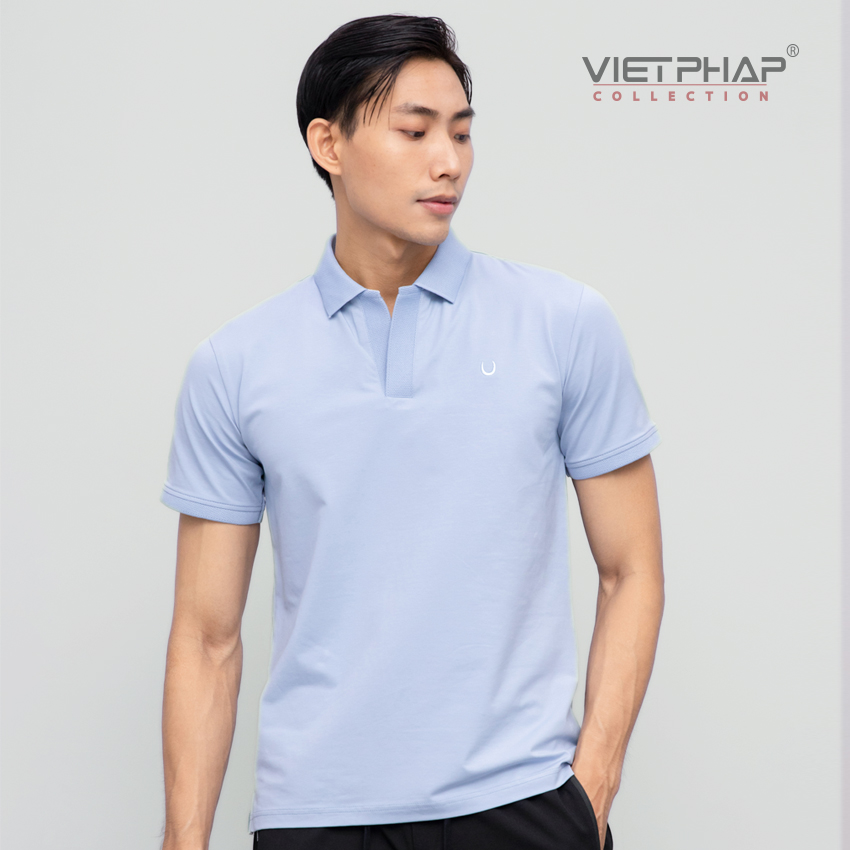Áo Thun Polo Nam Trung Niên Tay Ngắn Trụ V Bo Cao Cấp 9911 Việt Pháp