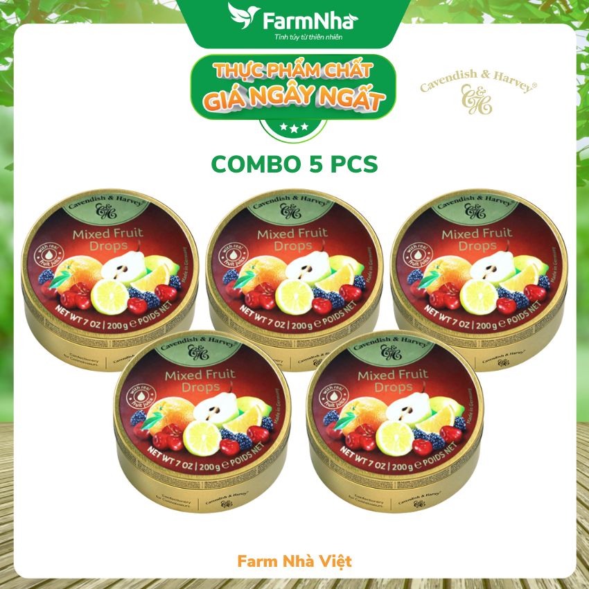 Kẹo trái cây Cavendish & Harvey vị ALL FRUIT 200gr - Sản phẩm nhập khẩu từ Đức