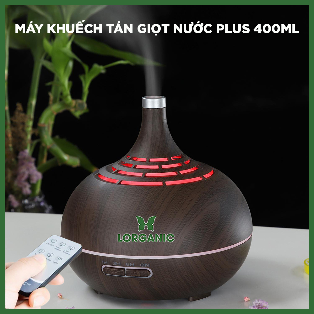 Máy khuếch tán/ máy xông tinh dầu Lorganic Giọt Nước Plus FX2062 - Có kèm remote/ Phun sương sóng siêu âm/ Thích hợp xông phòng 15-40 m2