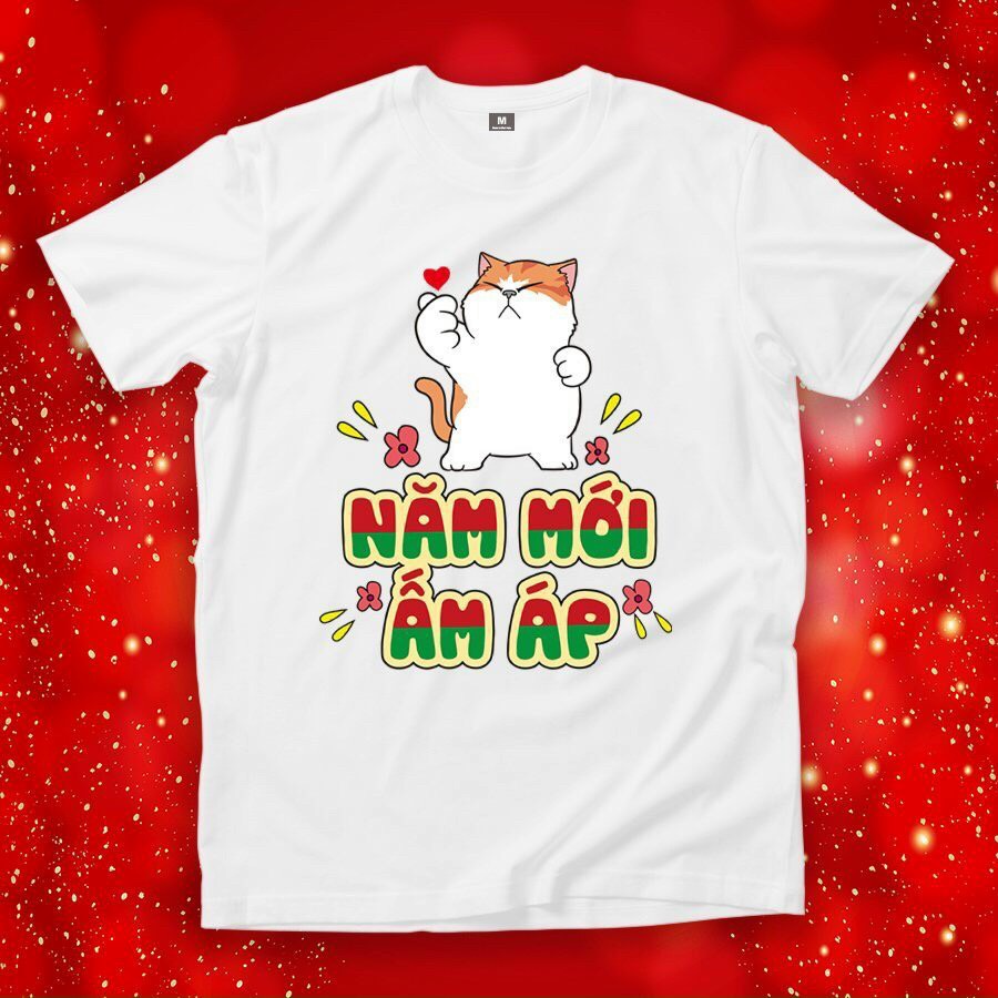 ÁO THUN TẾT HÌNH NĂM MỚI ẤM ÁP