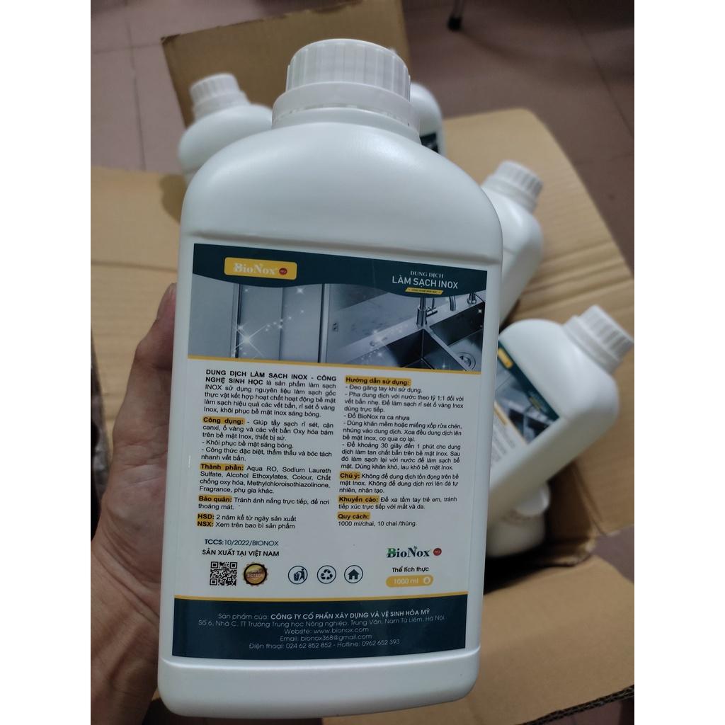 Chai Bionox Làm Sạch Inox Giúp Khôi Phục Bề Mặt Sáng Bóng.Chai 1L