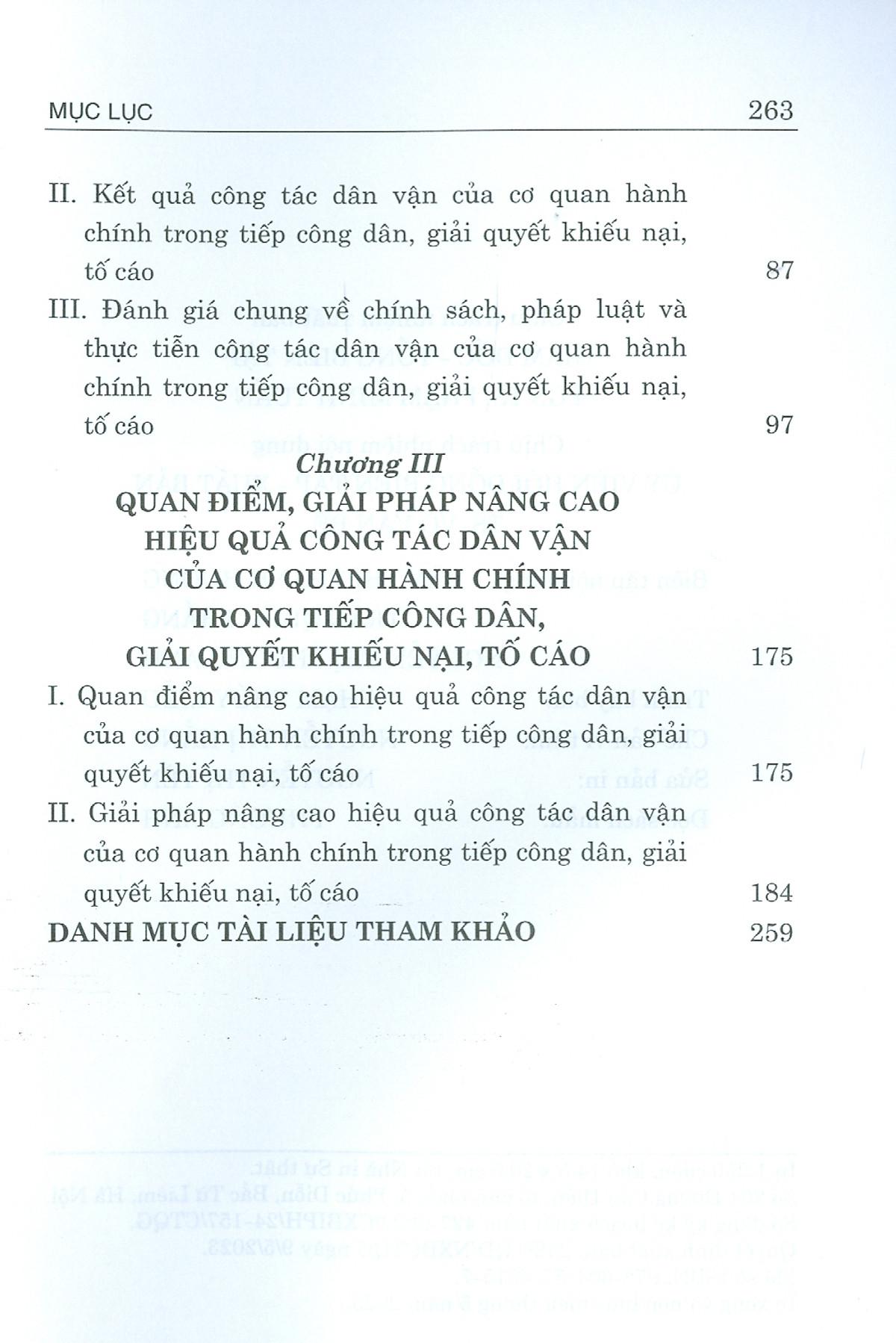 Công Tác Dân Vận Của Cơ Quan Hành Chính Trong Tiếp Công Dân Giải Quyết Khiếu Nại, Tố Cáo