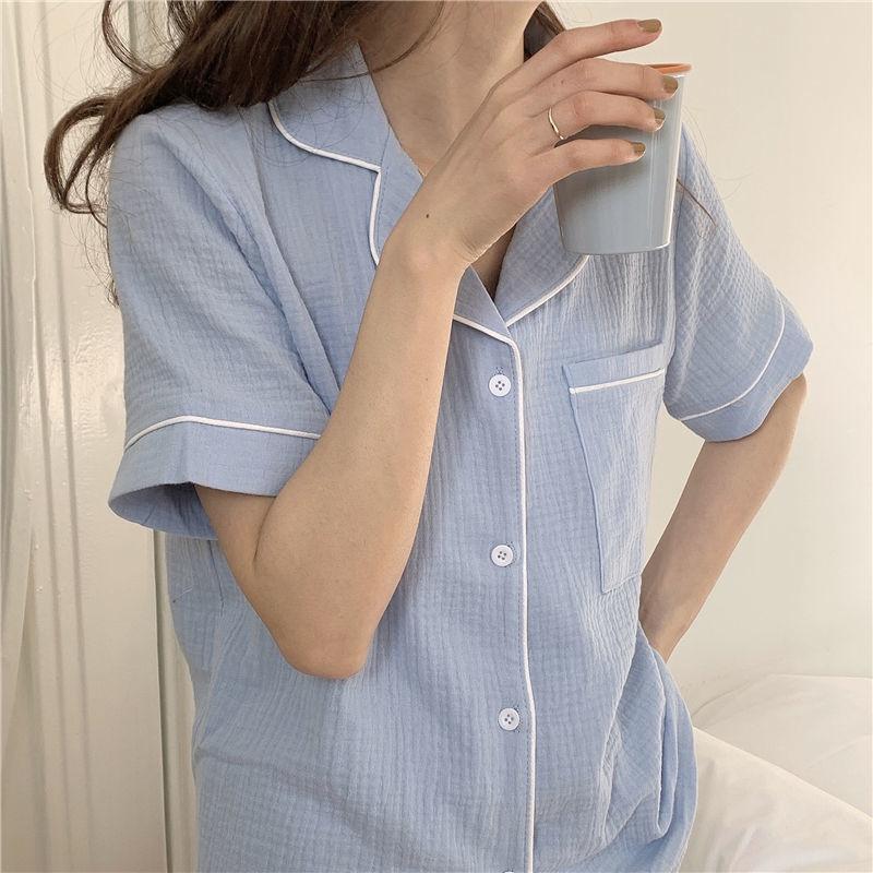 Bộ ngủ nữ, đồ bộ pijama nữ thời trang chất liệu xốp nhún mềm mại thoáng mát cộc tay độc lạ hot nhất 2022 BNN001