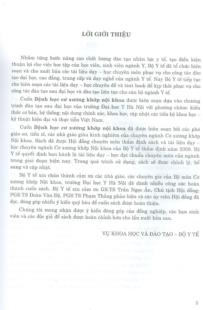 Bệnh Học Cơ Xương Khớp Nội Khoa (Dùng Cho Bác Sĩ Và Học Viên Sau Đại Học)