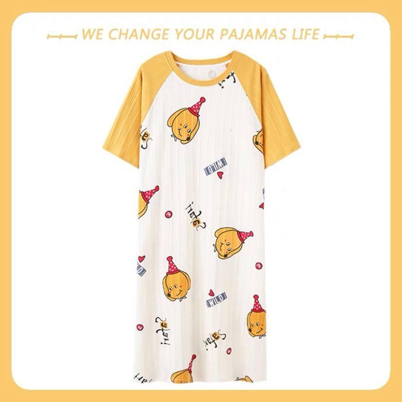 Váy Cotton Cổ Tròn