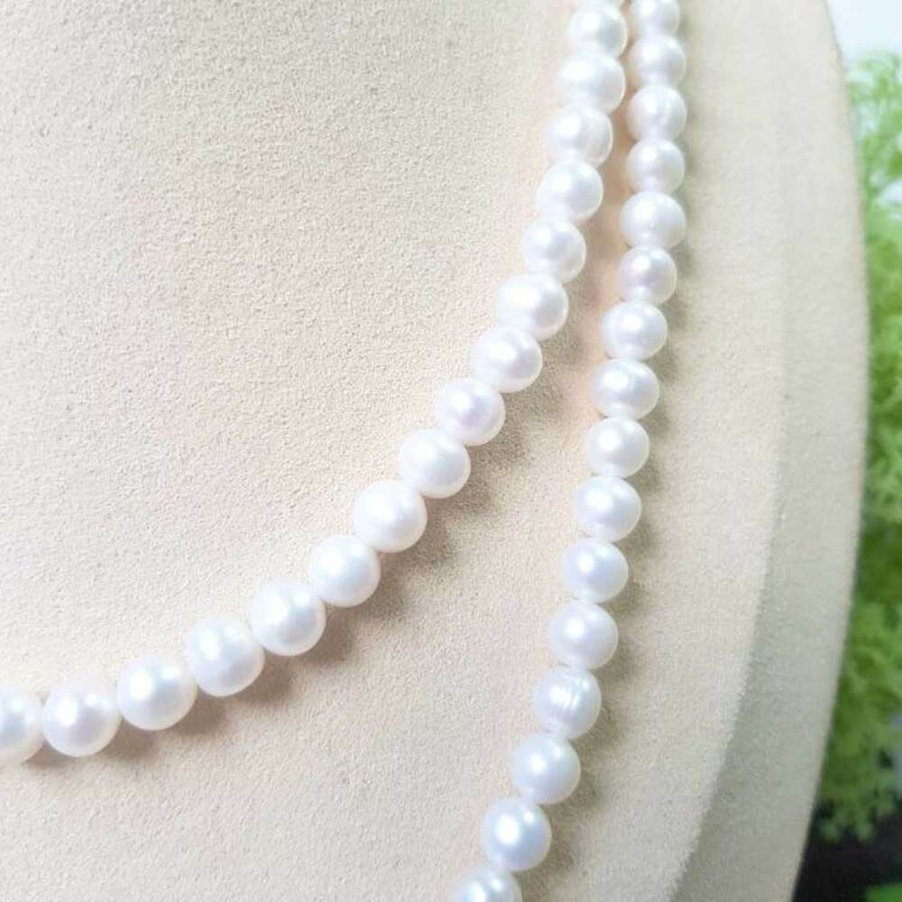 Chuỗi Vòng Cổ Ngọc Trai Tự Nhiên Cao Cấp - Chuỗi Đôi - Trang Sức Cô Tấm - Sophie Pearl (6-7ly) - CTJ0510 + Tặng Kèm Bông Tai