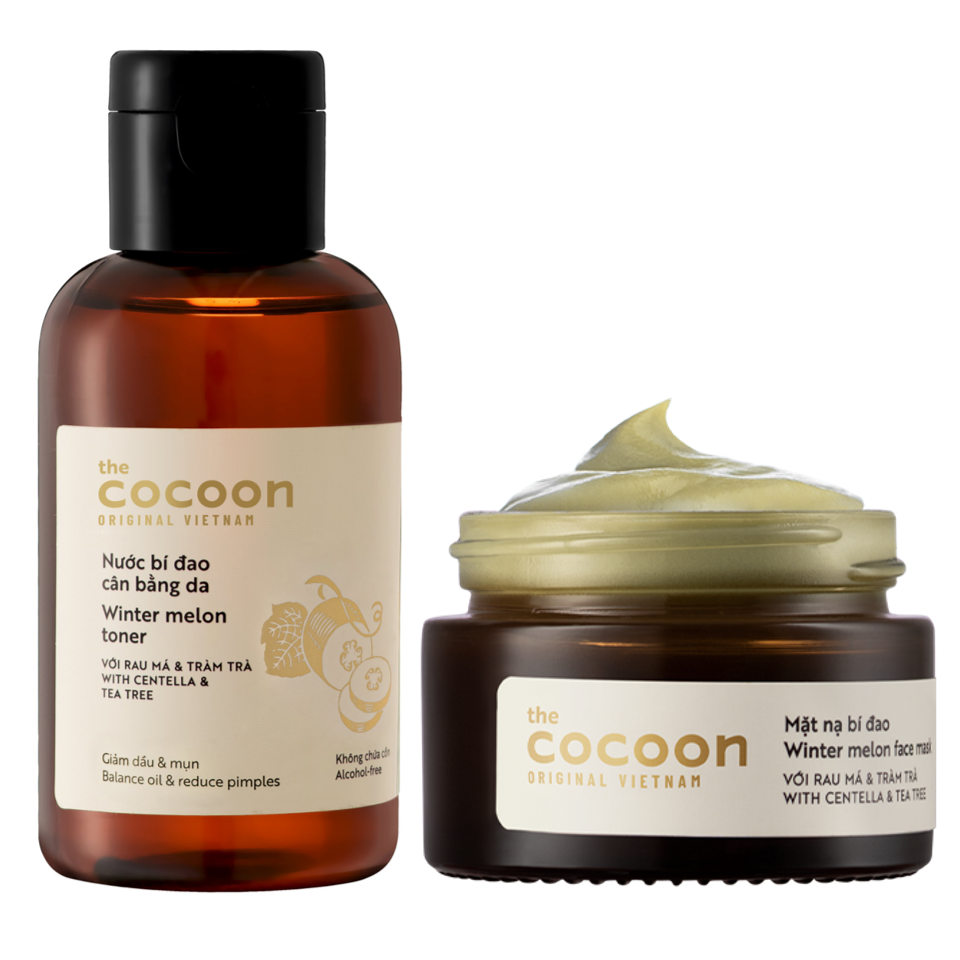 Combo Nước cân bằng da cocoon 140ml + Mặt nạ bí đao cocoon 30ml