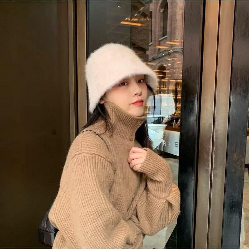 Mũ lông thỏ mềm mịn cao cấp cho nữ