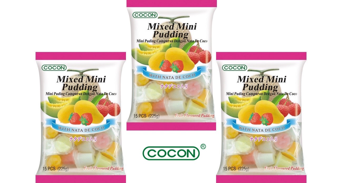 COMBO 3 GÓI RAU CÂU TRÁI CÂY NHIỆT ĐỚI COCON 225G