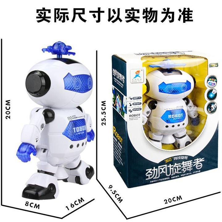 Đồ Chơi Robot Thông Minh Biết Nhảy Và Phát Nhạc Xoay 360Độ