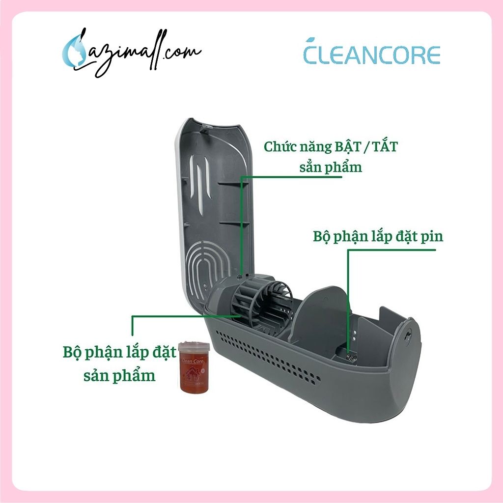 Máy khuếch tán khử mùi Clean Core Dispenser Gel - Nhập khẩu Hàn Quốc