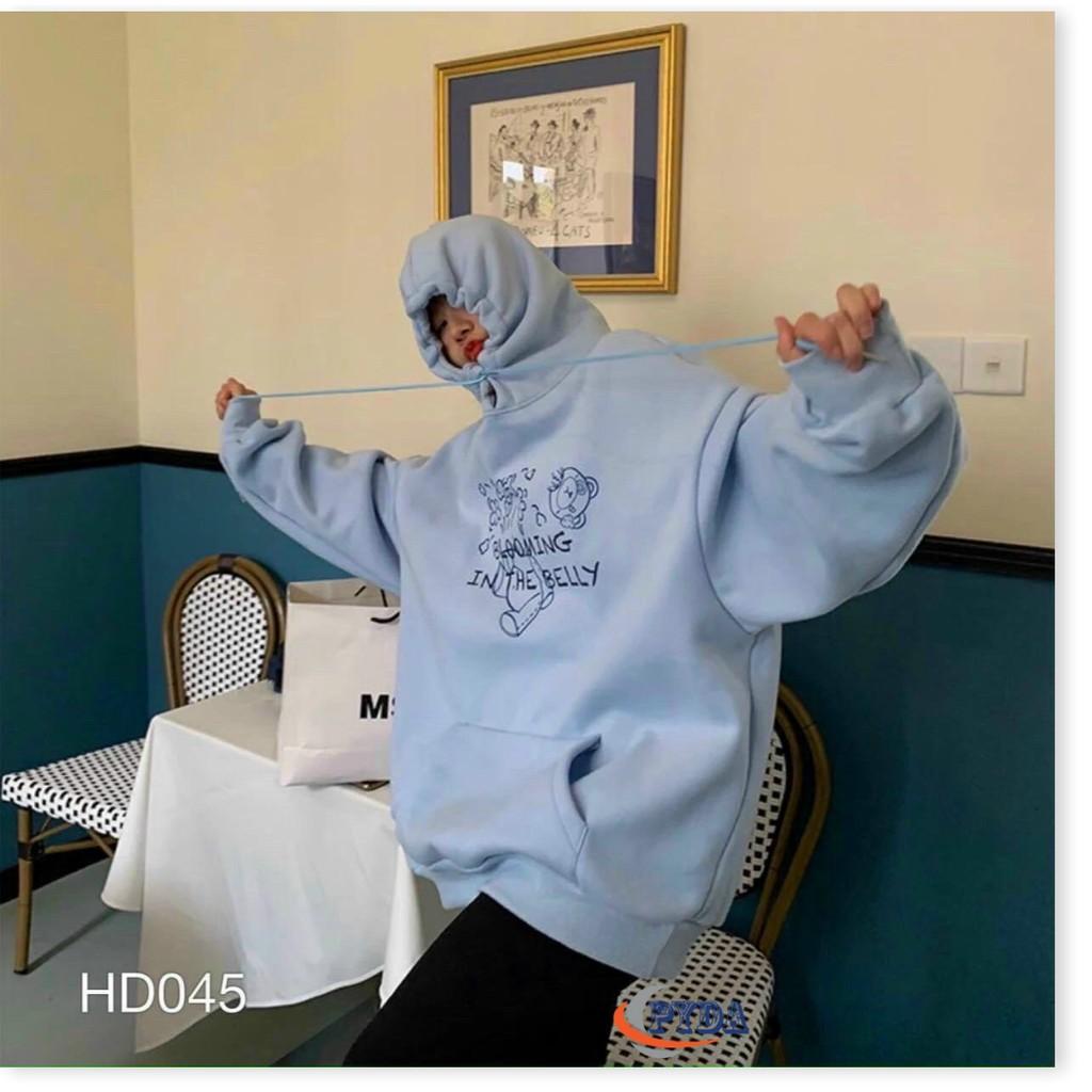 áo khoác hoodie nữ thun nỉ ngoại in hình con gấu IM BEA.Y nón 2 lớp siêu đẹp cái tính hiện đại