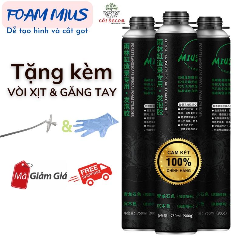 Foam mius tạo hình hồ bán cạn, terrarium