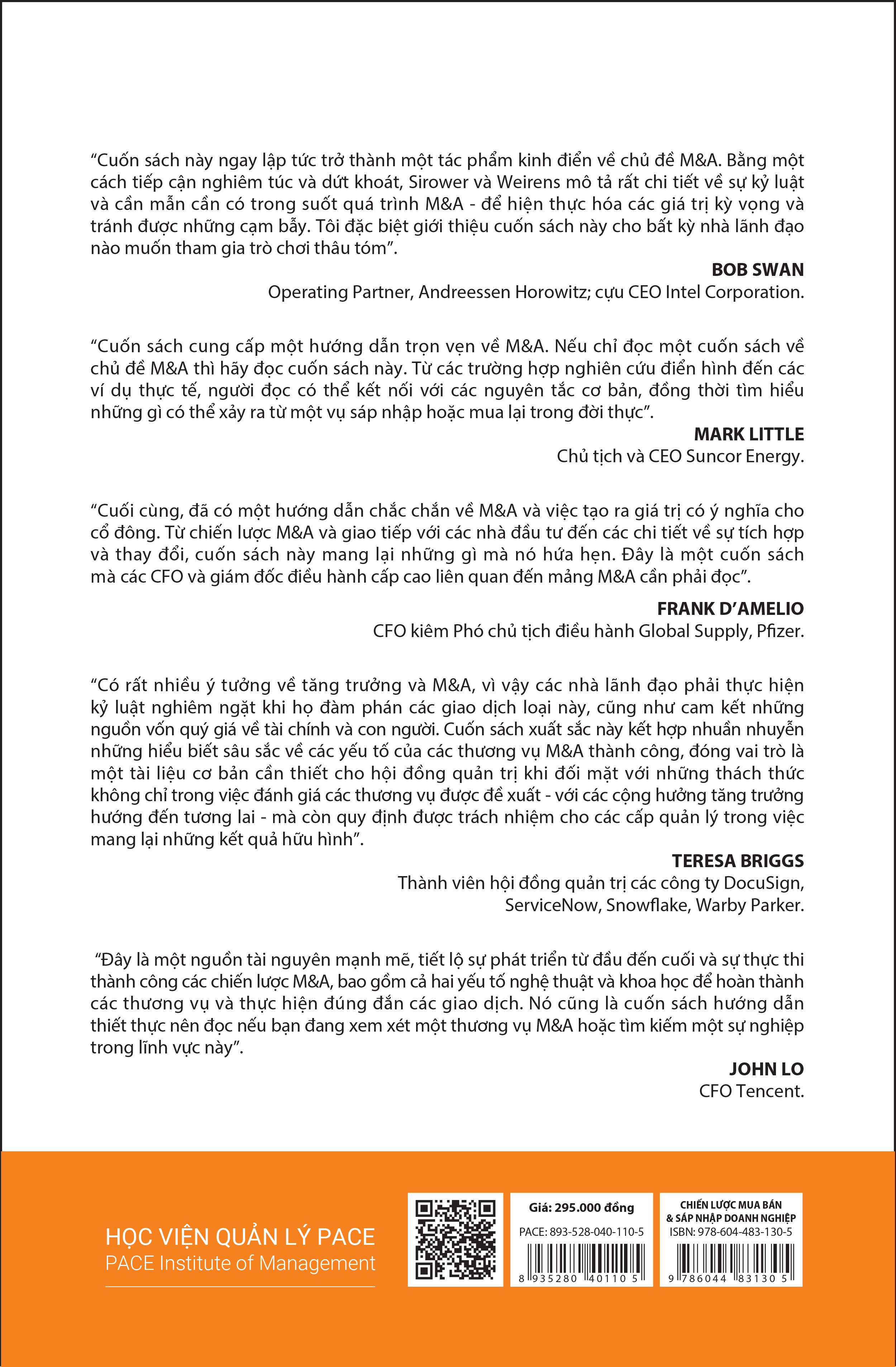Chiến Lược Mua Bán Và Sáp Nhập Doanh Nghiệp (The Synergy Solution) - Mark L. Sirower &amp; Jeffery M. Weirens - PACE Books