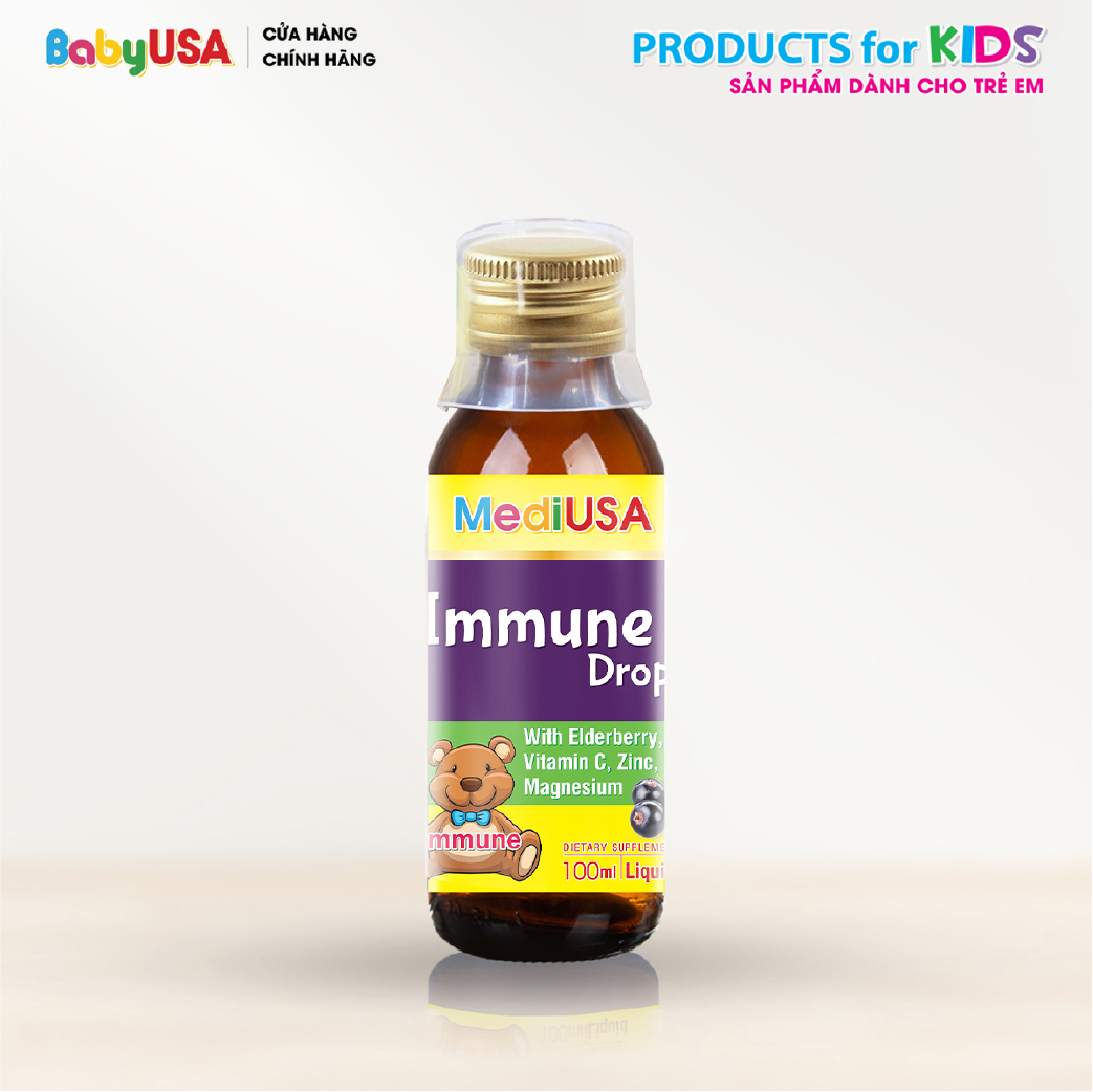 MediUSA Immune Drops - Thực Phẩm Chức Năng - Tăng cường sức đề kháng cho trẻ - Hàng chính hãng