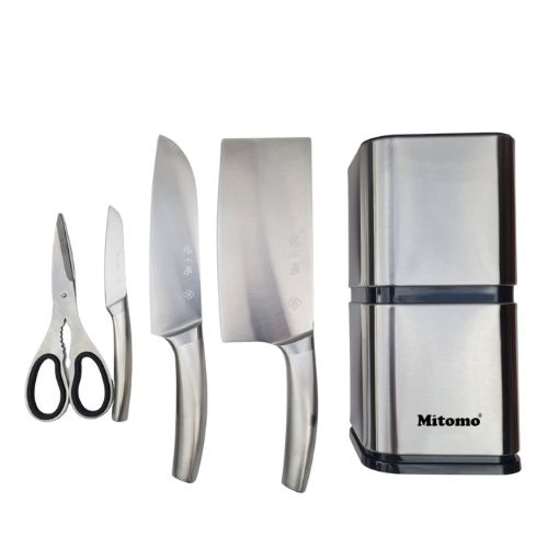 Bộ dao làm bếp thép crom cao cấp 5 món Mitomo DKC-199 Hàng chính hãng