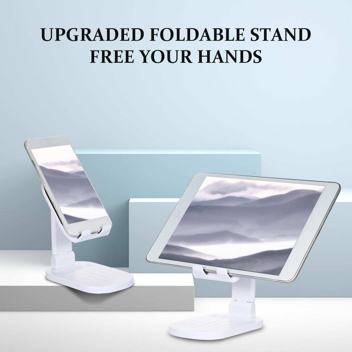 ABS Retractable Folding Stand Alluminium Alloy Desktop Folding Bracket Portable Phone Holder Angle Adjustable Height