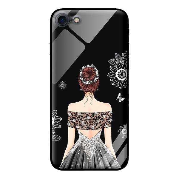 Ốp kính cường lực cho iPhone 7  Cô Gái Váy Xám - Hàng chính hãng