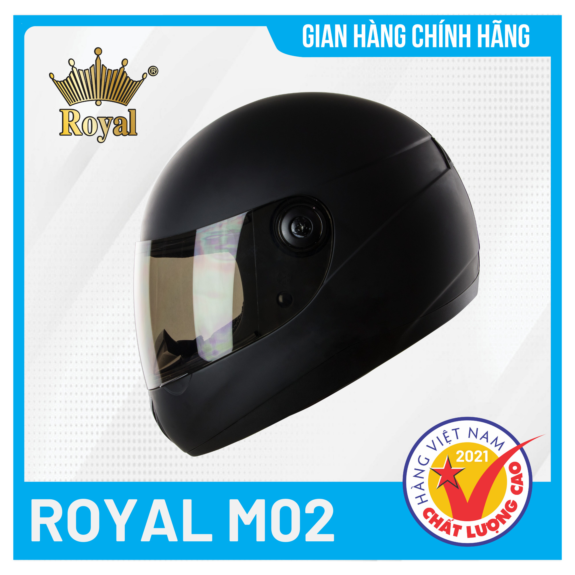 Nón bảo hiểm Fullface cao cấp Royal M02 Thời Trang, Đẳng Cấp