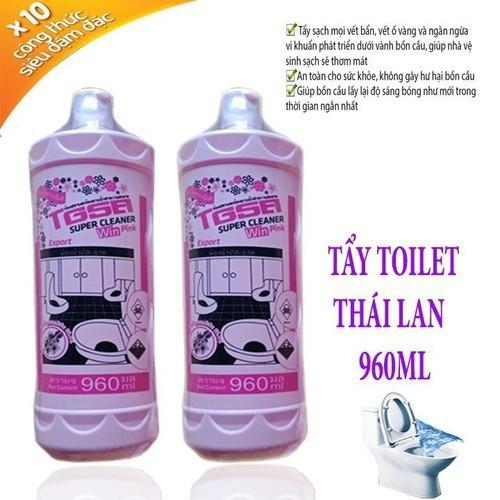 CHAI TẨY TOILET 960ML SIÊU SẠCH, NƯỚC TẨY TOILET