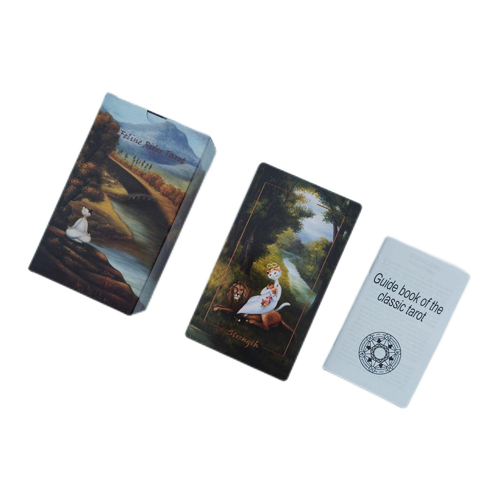 [Size Gốc] Bộ Bài Feline Rider Tarot 78 Lá Bài 7x12 Cm Đá Thanh Tẩy