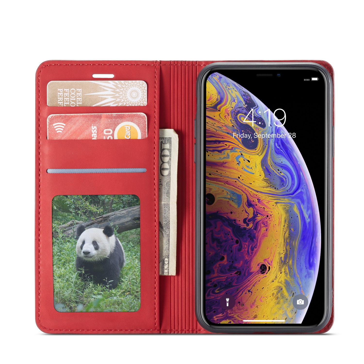 Bao da dành cho iPhone XS Max dạng ví chính hãng Forwenw cao cấp - Hàng nhập khẩu 