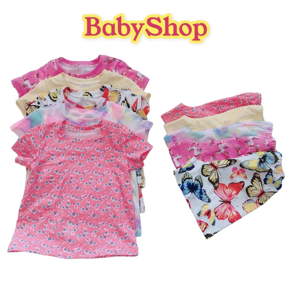 Bộ mặc nhà ngắn tay cho bé hoạ tiết dễ thương, chất vải cotton xuất mát mịn co giãn thoải mái