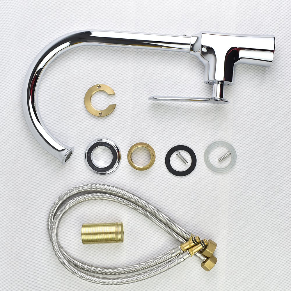 Vòi bếp Nhập khẩu Nguyên Chiếc Trắng Bạc 1028