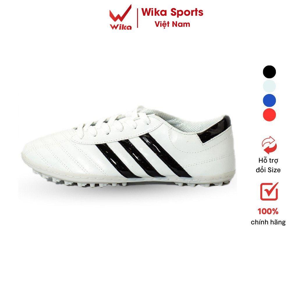 Free Ship - Giày đá bóng trẻ em Wika 3 sọc ct3 chính hãng dành cho sân cỏ nhân tạo, chất liệu từ da PU đã khâu đế.
