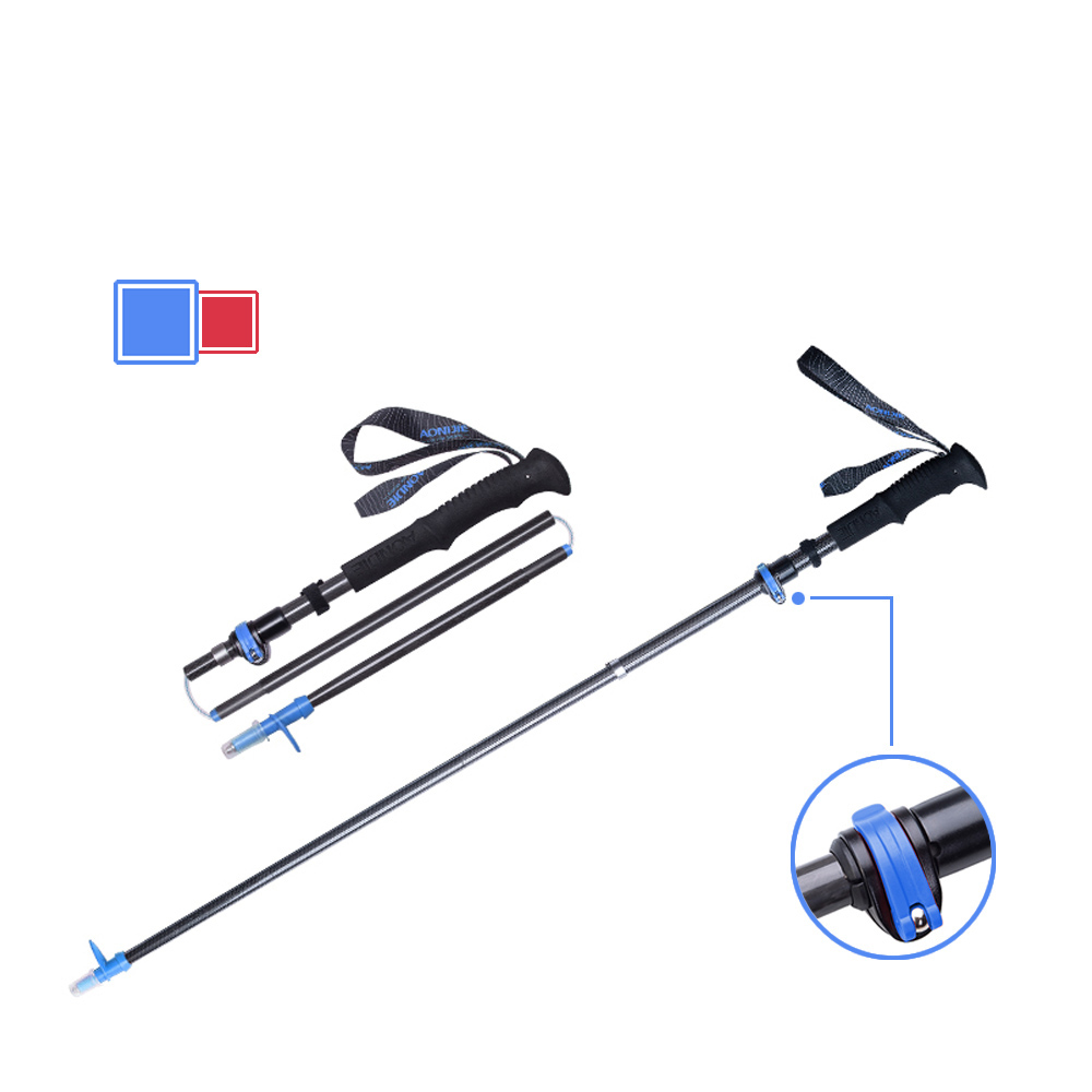 Gậy Carbon Trekking Pole Aonijie E4087 Blue-Single 110-130cm 185g