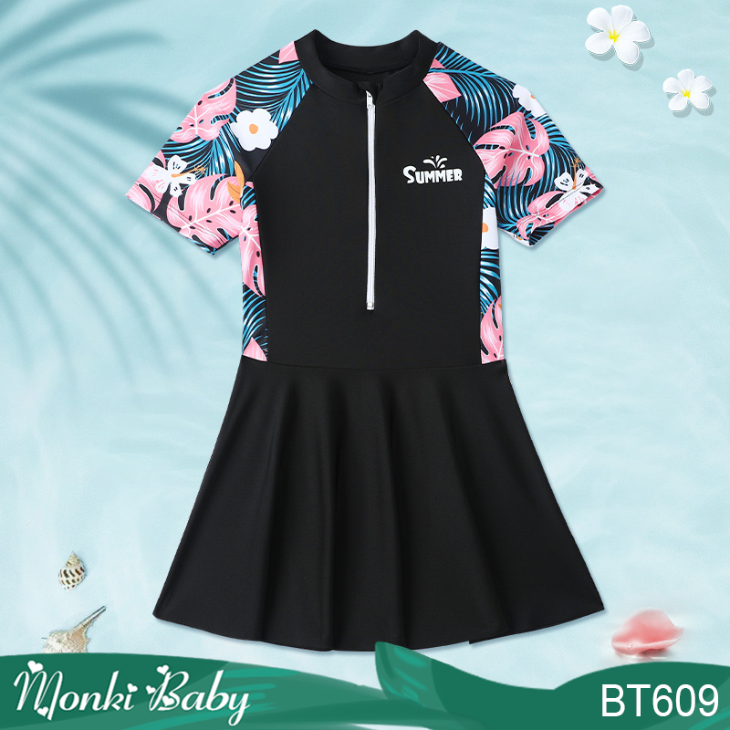 Đồ bơi đôi mẹ và con gái, áo tắm một mảnh dáng váy cho nữ & bé gái loại đẹp, trẻ trung xinh xắn, thun lạnh mát mịn mát dày dặn | GD609