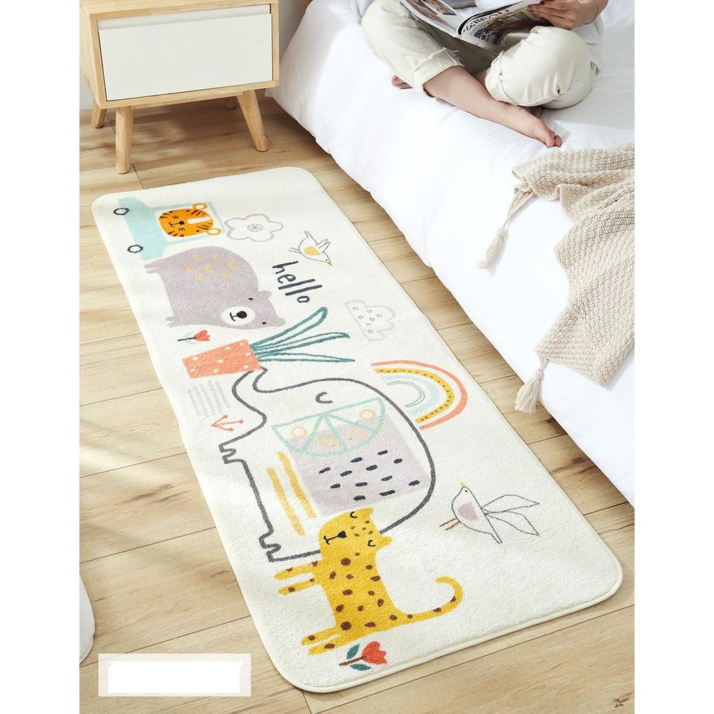 Thảm trang trí lông cừu siêu mềm đặt ở giường ngủ chân ghế sofa PA9436