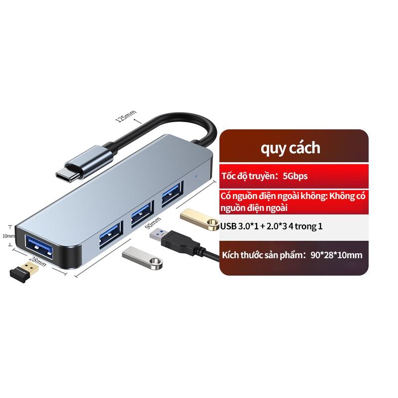 Thiết bị kết nối đa cổng cắm hub 4 trong 1 thích hợp cho Apple Macbook USB 4KHDMI Cổng kết nối đa năng Truyền tốc độ cao