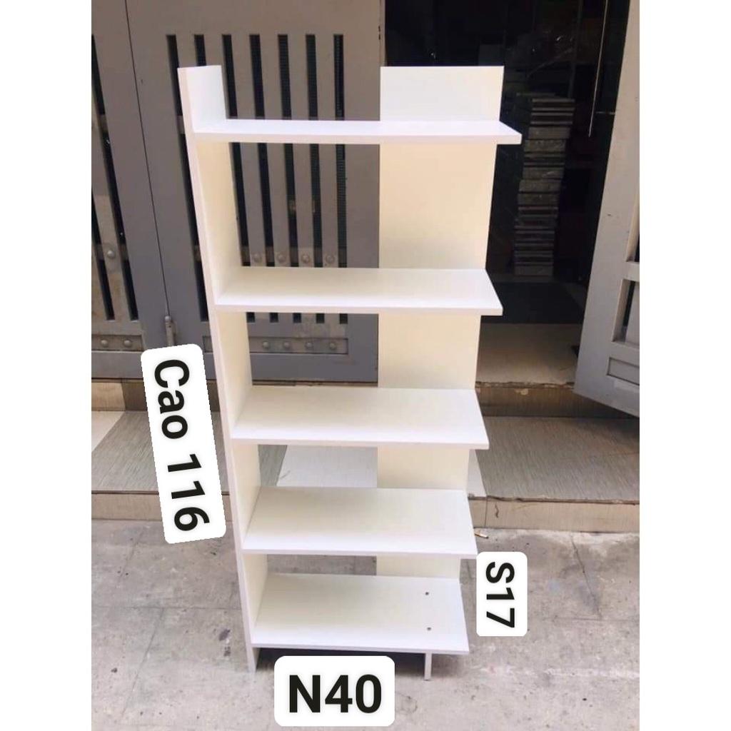 KỆ GÓC TƯỜNG 5 TẦNG MÀU TRẮNG - KỆ GỖ TRANG TRÍ PHÒNG MÀU TRẮNG