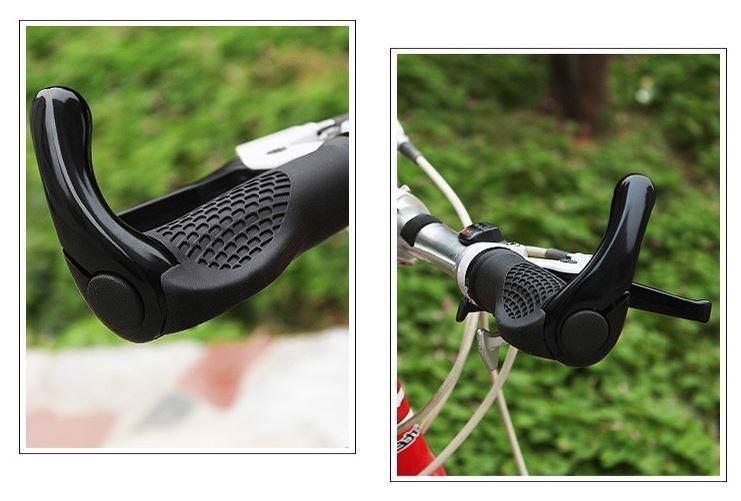 Combo Tay Nắm Cao Su Xe Đạp Có Sừng và khóa chống chộm xe đạp 4 số đổi mã