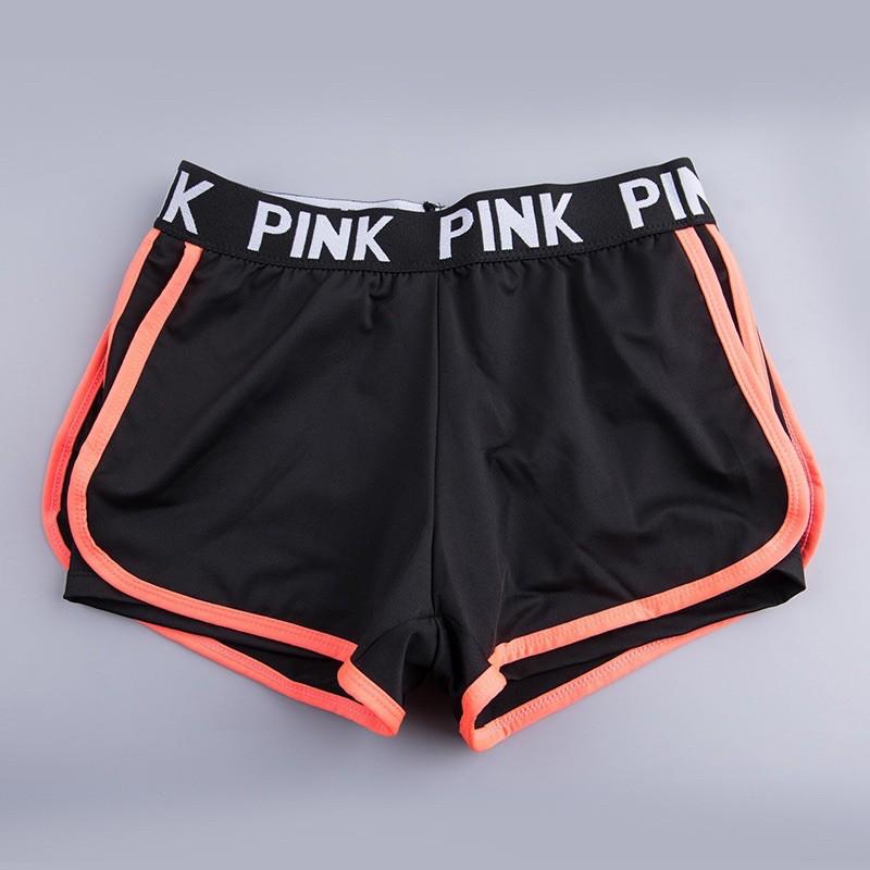 QUẦN ĐÙI THỂ THAO NỮ. QUẦN ĐÙI TẬP GYM PINK 2 LỚP. có 2 size M L cho chị em từ 45-70kg. quần shop tự chụp