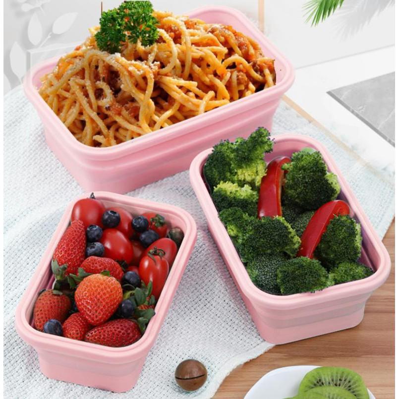 Bộ 3 HỘP GẬP SILICONE ESLY
