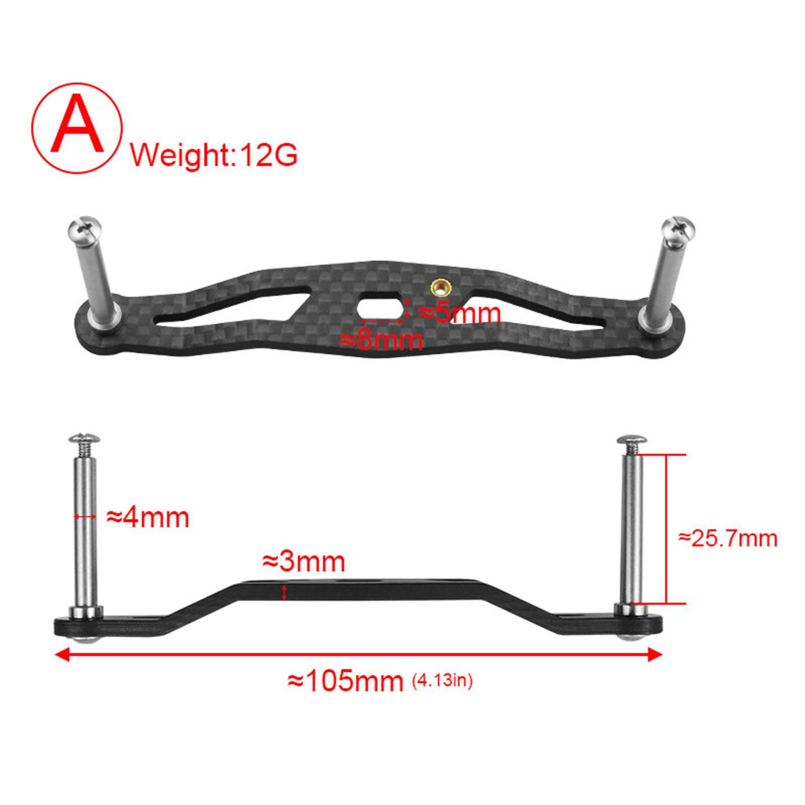 Carbon Baitcasting Reel Handle Left Right Handle Crank Accessory for Casting Reel