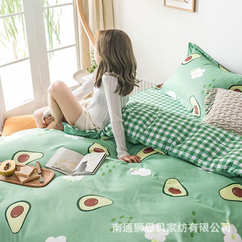 Bộ Chăn Ga Gối Cotton Poly Hàn Quốc đáng yêu - ga giường, bộ chăn ga 4,5 món đủ size miễn phí bo chun