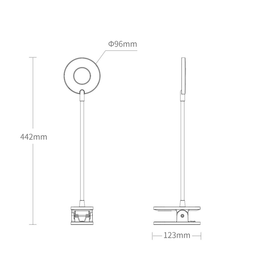 Đèn LED để bàn Yeelight có thể sạc lại kèm kẹp để đọc sách hoặc làm đèn ngủ dành cho phòng khách/phòng ngủ