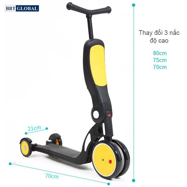 Xe trượt scooter  BBT GLOBAL đa năng 5 trong 1 cho bé SK1310