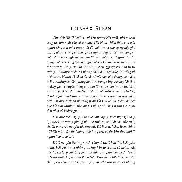 Sách - Đạo Đức Hồ Chí Minh - Sự Nhất Quán Giữa Tư Tưởng Và Hành Động - Hoàng Chí Bảo - VIETNAMBOOK