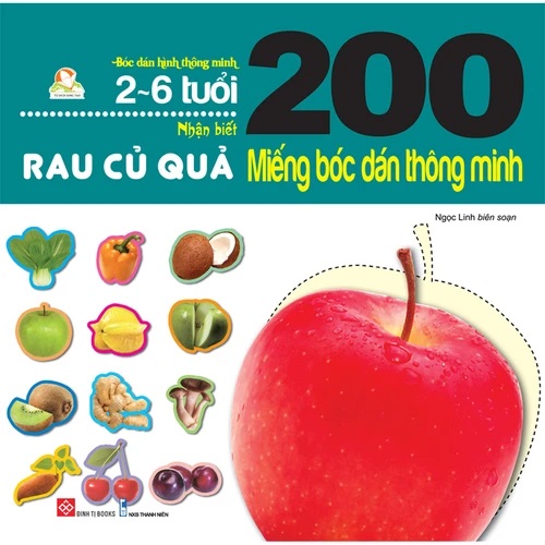 200 Miếng Bóc Dán Thông Minh - Nhận Biết Rau Củ Quả (2-6 Tuổi)