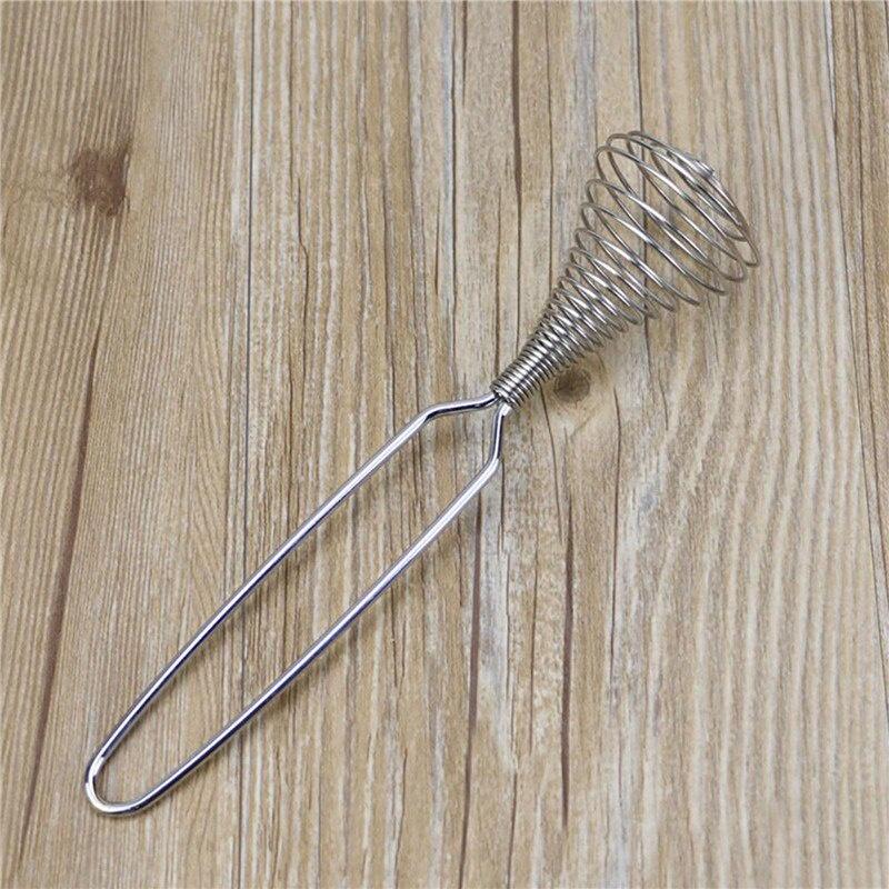 Stainless Steel Egg Beater Spring Coil Wire Dough Whisk Sauce Hand Mixer Baking Supplies