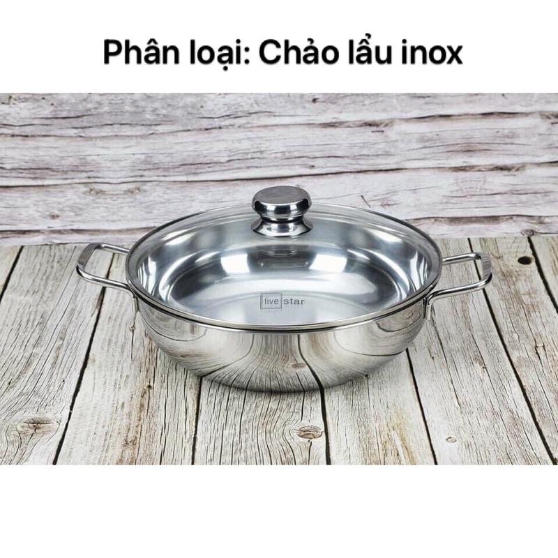 Nồi chảo lẩu inox Fivestar 3 đáy từ size 24cm, 26cm, 28cm, 32cm (24 cm, 26 cm, 28 cm, 32 cm), có loại lòng chống dính